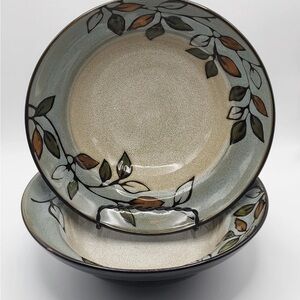 2 pc Pfaltzgraff Everyday
RUSTIC LEAVES 8 3/8" Cereal Pasta
Salad Soup Bowl Set